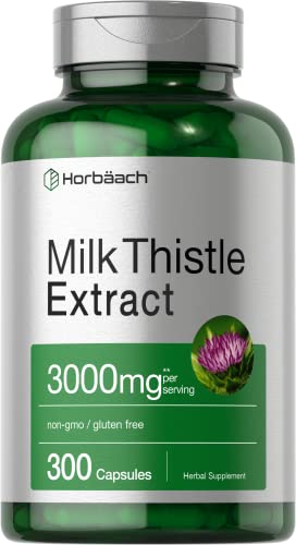 Milk Thistle Extract | 3000mg | 300 Capsules liver support SUPPS247