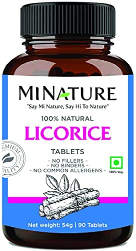 Licorice tablets by mi nature| 90 tablets, 1000 mg Ginseng SUPPS247  - Image 1