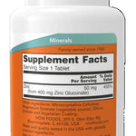 NOW Supplements, Zinc (Zinc Gluconate) 50 mg 100 Tablets Back to results Amazon 