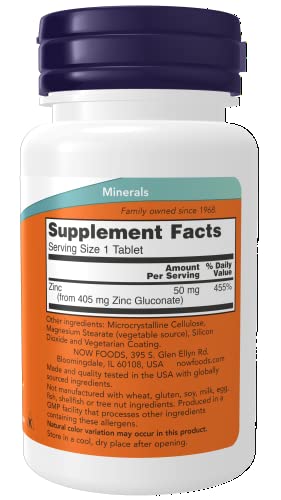NOW Supplements, Zinc (Zinc Gluconate) 50 mg 100 Tablets Back to results Amazon  - Image 2