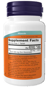 NOW Supplements, Zinc (Zinc Gluconate) 50 mg 100 Tablets Back to results Amazon 