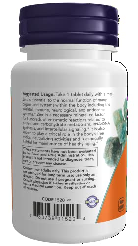 NOW Supplements, Zinc (Zinc Gluconate) 50 mg 100 Tablets Back to results Amazon  - Image 3