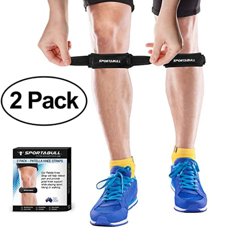 Knee Patella Strap 2 Pack Pain Relief & Stabilizer Leg & Foot Supports supps247