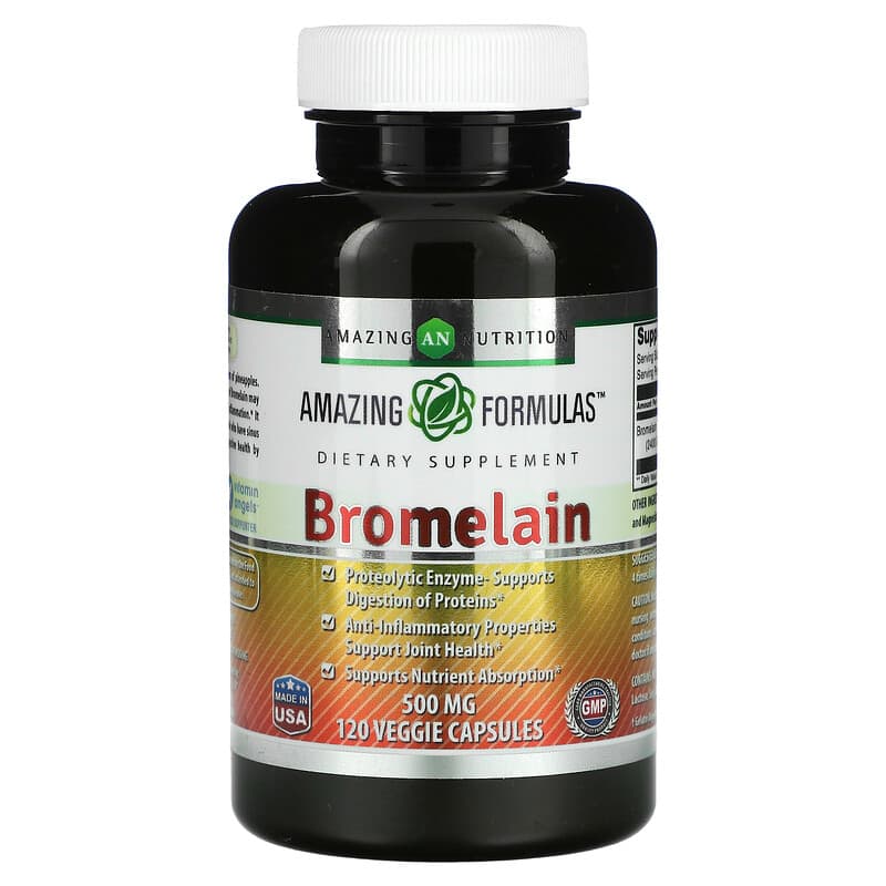 Bromelain, 500 mg, 120 Veggie Caps supps247  - Image 1