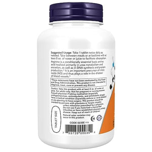 NOW L-Arginine 1000 mg, 120 Tablets Back to results supps247 