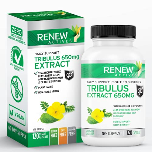 Renew Actives Tribulus Terrestris Extract: 1300mg Test booster , Libido Booster supps247 