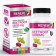 Renew Actives Organic Beetroot Supplement: 1300mg Vitamins & Supplements supps247