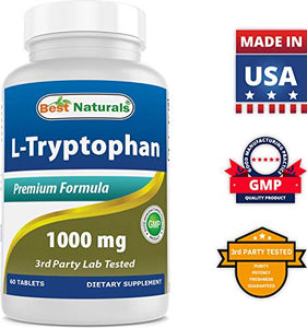 Best Naturals L-Tryptophan 1000 Mg Vitamins & Supplements supps247