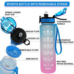 Water Bottle with Time Marker 1L Accessories supps247