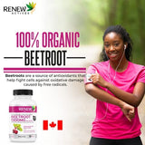 Renew Actives Organic Beetroot Supplement: 1300mg Vitamins & Supplements supps247