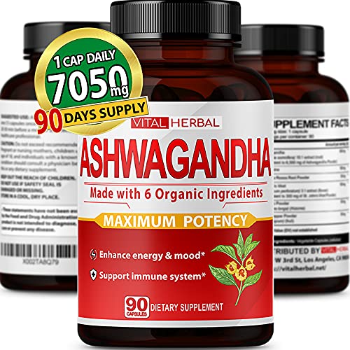 Organic Ashwagandha Capsules Maximum Potency herbs supps247