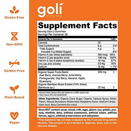 Goli SuperFruits Beauty Gummy Vitamin - 60 Count Supps247