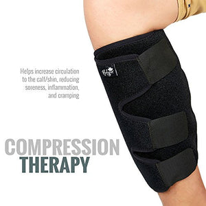 Calf Support Brace 2 Pack Adjustable Shin Splint Compression Sleeve Accessories supps247