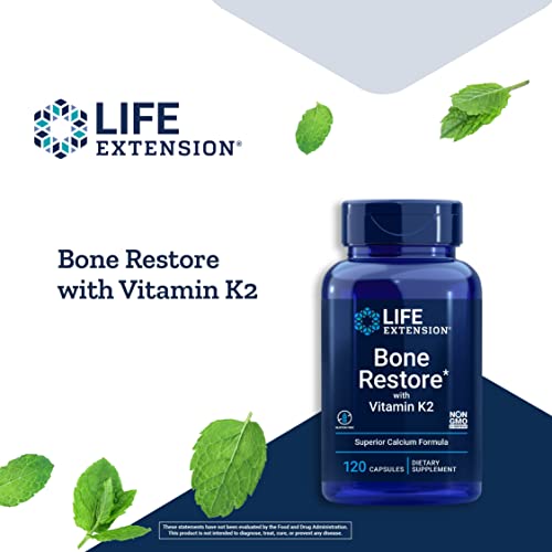 Life Extension Bone Restore with Vitamin K2, 120 vegetarian capsules Back to results SUPPS247  - Image 4