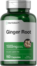 Ginger Root Capsules 1500 mg | 150 Pills  by Horbaach