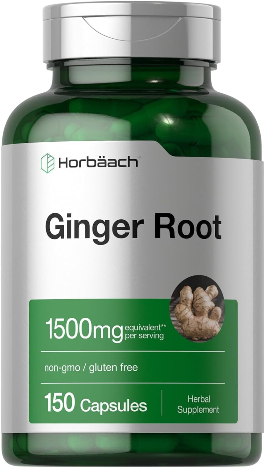 Ginger Root Capsules 1500 mg | 150 Pills by Horbaach General Not specified  - Image 1