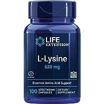 Life Extension, L-Lysine, 620 mg, 100 Vegetarian Capsules General Not specified 