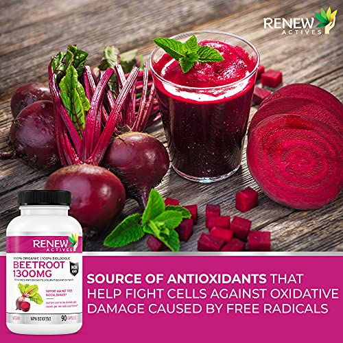 Renew Actives Organic Beetroot Supplement: 1300mg Vitamins & Supplements supps247 - Image 5