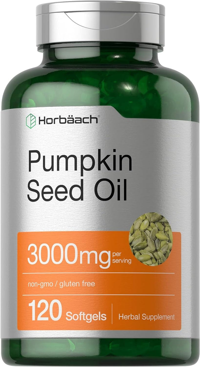 Pumpkin Seed Oil | 3000mg | 120 Softgel Capsules by Horbaach General Amazon 