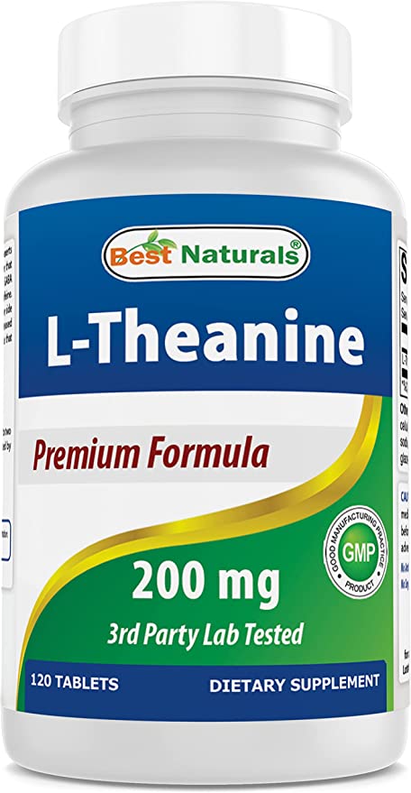 Best Naturals L-Theanine 200mg 120 Tablets Amino Acids Best Naturals Supps247 - Image 1
