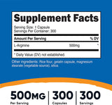 Nutricost L-Arginine 500mg, Amino Acid Tablets (300 capsules) Back to results supps247 