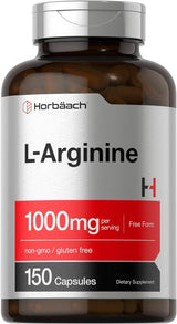 L Arginine 1000mg Capsules | 150 Powder Pills | by Horbaach General Amazon 