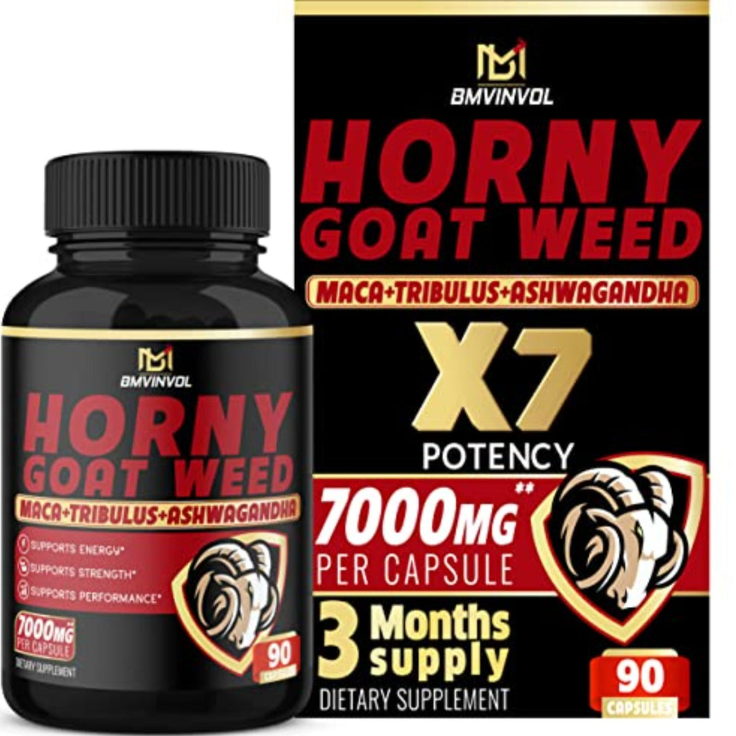 Horny Goat Weed Capsules - 7000mg testbooster supps247