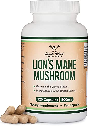 Lions Mane Supplement Mushroom Capsules by Double Wood Back to results Amazon  - Image 1