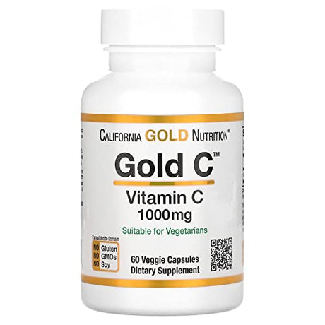 California Gold Nutrition Gold C1,000 mg, 60 Veggie Capsules Back to results Amazon 