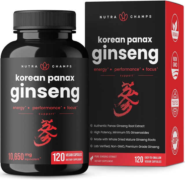 NutraChamps Korean Red Panax Ginseng Capsules General Amazon 