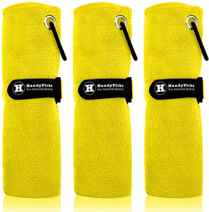 Microfiber Golf Towel (40x40cm) with Carabiner Clip On-Course Accessories supps247