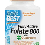 Doctor's Best Fully Active Folate with QuatreFolic 800 mcg, 60 Veggie Caps Back to results Amazon 