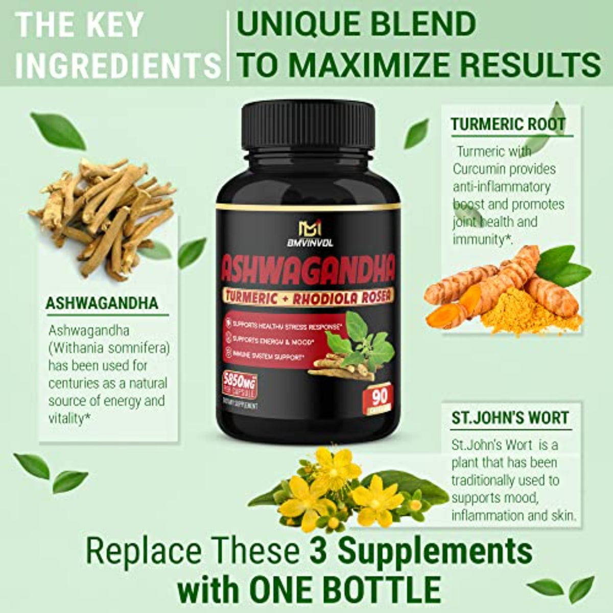 Ashwagandha Capsules 5850 mg Multivitamins & Minerals supps247 - Image 3