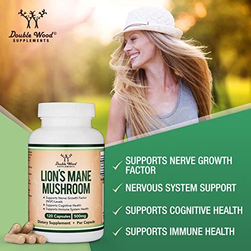 Lions Mane Supplement Mushroom Capsules by Double Wood Back to results Amazon 