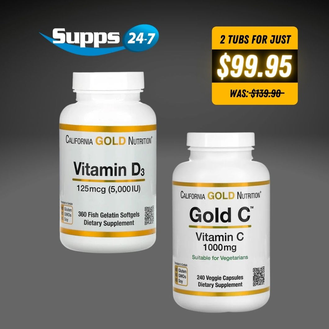 Immune Booster Pack Vitamin C + Vitamin D supps247