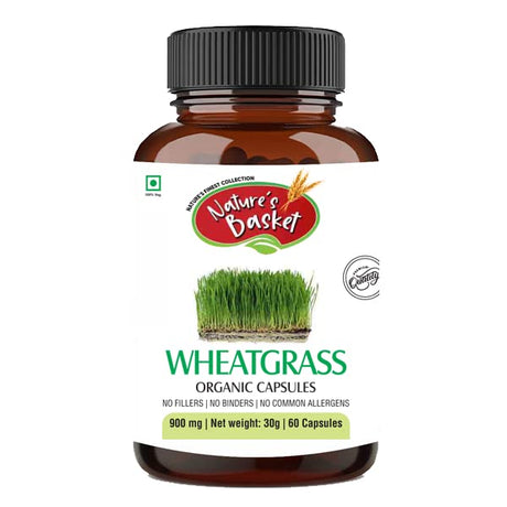 Nature's Basket Wheatgrasss Powder Capsules 900mg Vitamins & Supplements supps247