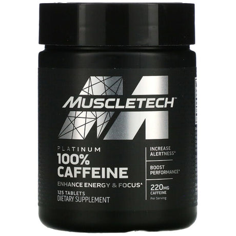 Muscletech, Platinum 100% Caffeine, 220 mg, 125 Tablets General MUSCLETECH 