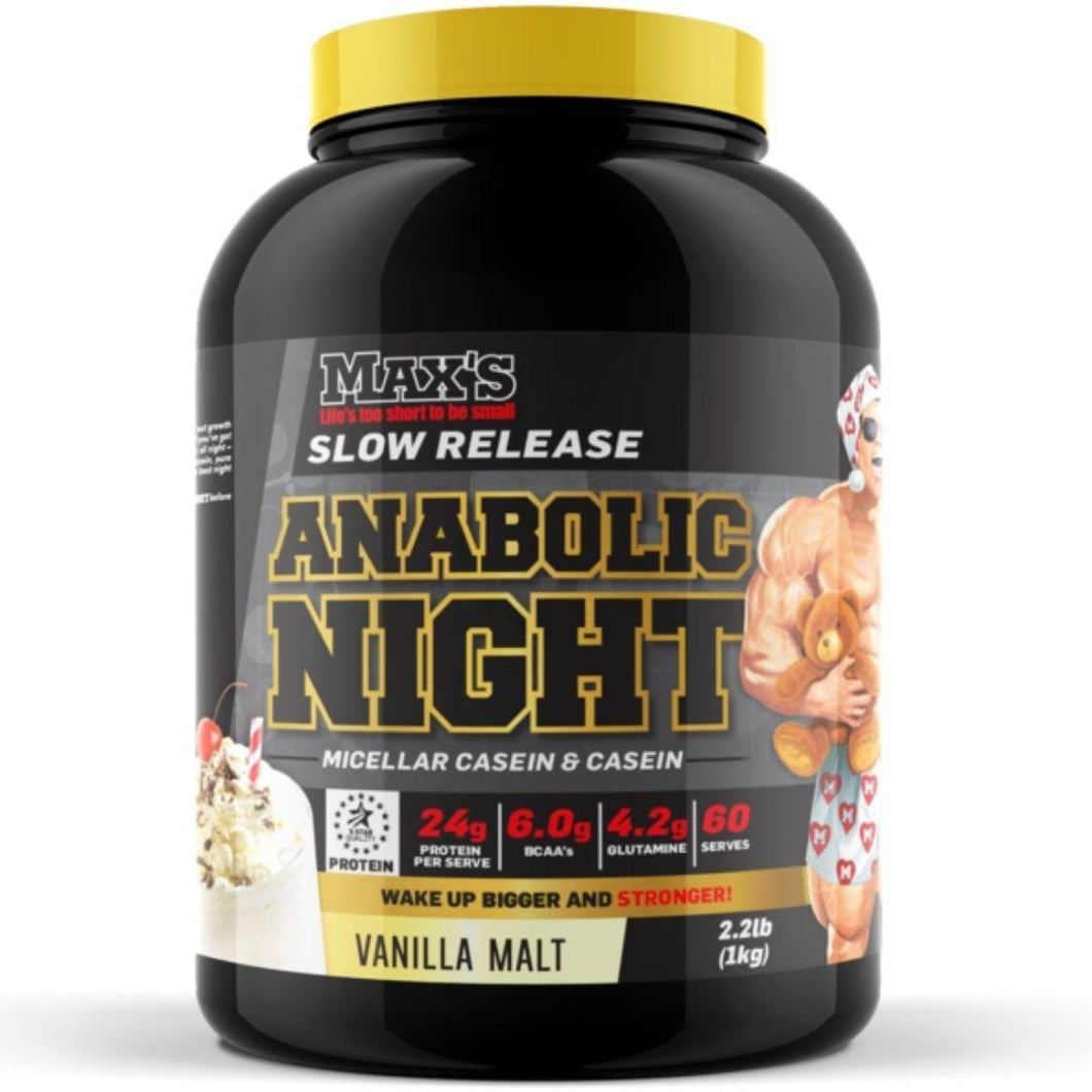 Anabolic Night by Max's Pro Series 4lbs General supps247Springvale Rich Chocolate Mousse