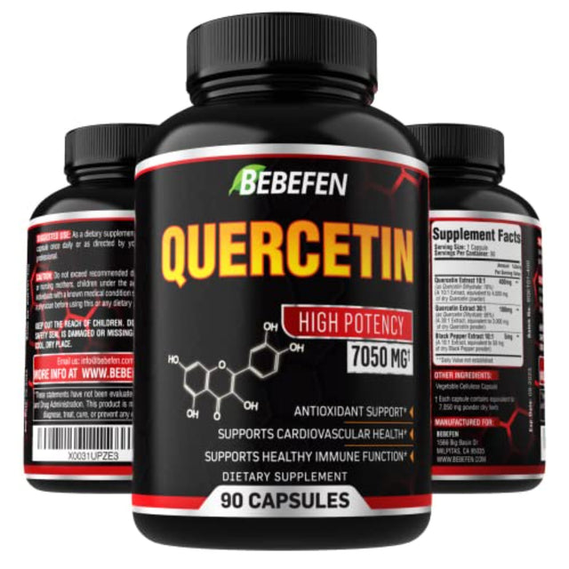 Quercetin by bebefen - 7050mg Formula Pills with Black Pepper Extract immune booster supps247