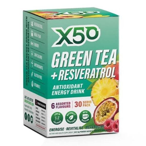 Green Tea + Resveratrol by X50 supps247Springvale