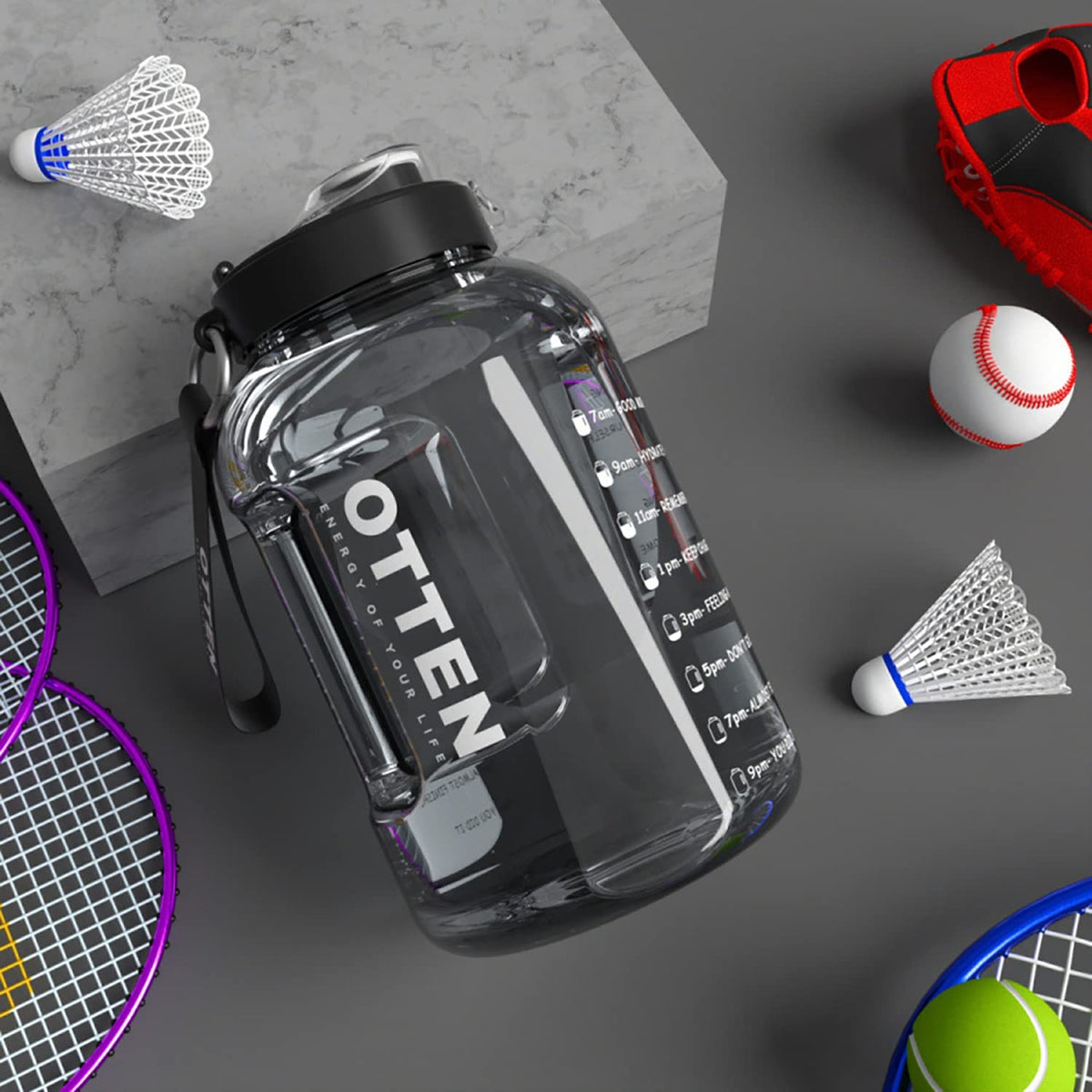 Water Bottle with Time Marker Back to results supps247 - Image 33