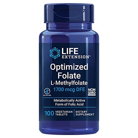 Life Extension 1000 mcg Optimized Folate Tablets, 100 Count Back to results supps247 