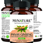 Panax Ginseng with Ginkgo Biloba and Black Pepper - 1000* mg, 120 Vegan Capsules Ginkgo Biloba supps247 