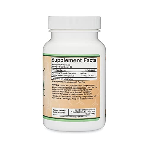 Magnesium L-Threonate Capsules by Double Wood Back to results Amazon  - Image 2