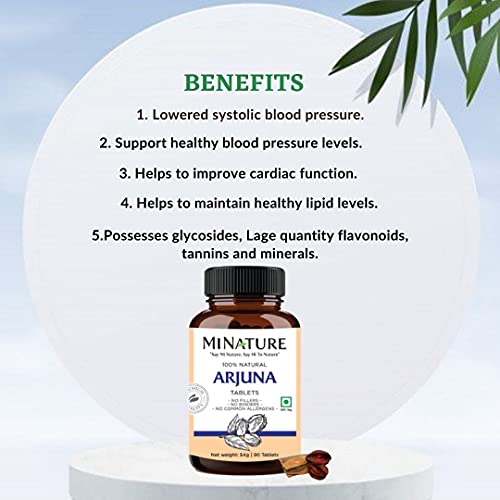Arjuna Tablets by mi Nature -90 Tablets, 1000mg Multivitamins & Minerals supps247  - Image 3