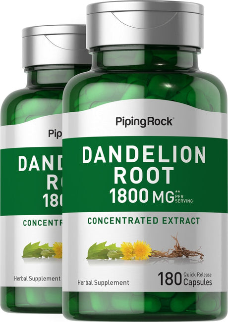 Dandelion Root, 1800 mg (per serving), 180 Quick Release Capsules supps247 