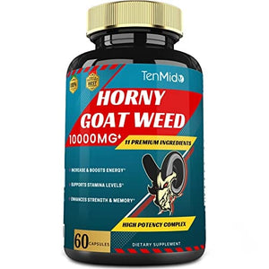 Horny Goat Weed Extract Capsules 10000mg & Ginseng Horny Goat Weed supps247