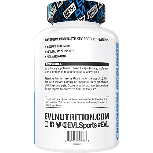 EVL Chromium Picolinate 1000mcg Mineral Supplement Supps247