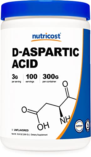 Nutricost D-Aspartic Acid Powder 300G - Pure D Aspartic Acid Back to results supps247 - Image 1