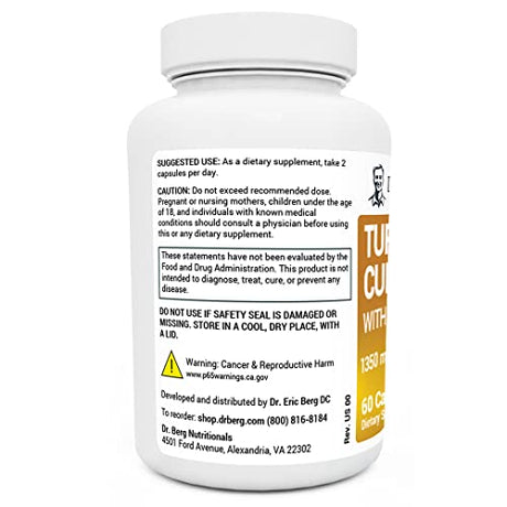 Dr. Berg's Turmeric Curcumin with Bioperine 95% Back to results supps247